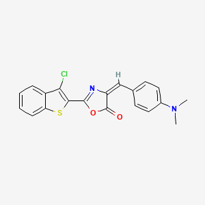 molecular formula C20H15ClN2O2S B5038743 2-(3-chloro-1-benzothien-2-yl)-4-[4-(dimethylamino)benzylidene]-1,3-oxazol-5(4H)-one 