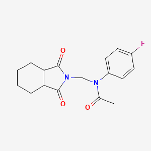 molecular formula C17H19FN2O3 B5038755 N-[(1,3-dioxooctahydro-2H-isoindol-2-yl)methyl]-N-(4-fluorophenyl)acetamide 