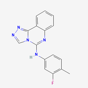 molecular formula C16H12FN5 B5038776 N-(3-fluoro-4-methylphenyl)[1,2,4]triazolo[4,3-c]quinazolin-5-amine 