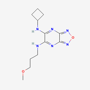 molecular formula C12H18N6O2 B5038796 N-cyclobutyl-N'-(3-methoxypropyl)[1,2,5]oxadiazolo[3,4-b]pyrazine-5,6-diamine 