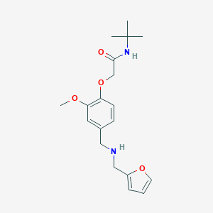molecular formula C19H26N2O4 B503882 N-tert-butyl-2-(4-{[(furan-2-ylmethyl)amino]methyl}-2-methoxyphenoxy)acetamide 