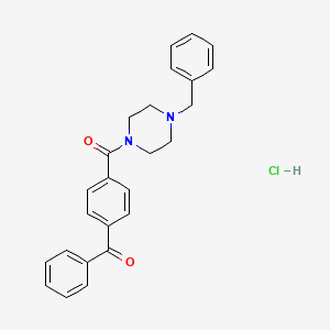 molecular formula C25H25ClN2O2 B5038824 {4-[(4-benzyl-1-piperazinyl)carbonyl]phenyl}(phenyl)methanone hydrochloride 