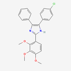 molecular formula C24H21ClN2O3 B5038831 4-(4-chlorophenyl)-5-phenyl-2-(2,3,4-trimethoxyphenyl)-1H-imidazole 