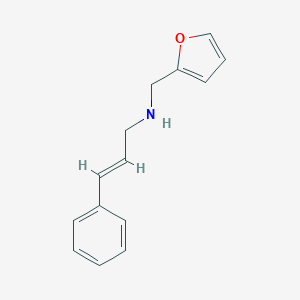 molecular formula C14H15NO B503884 N-cinnamyl-N-(2-furylmethyl)amine 