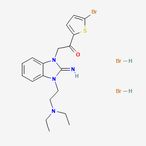 molecular formula C19H25Br3N4OS B5038840 1-(5-bromo-2-thienyl)-2-{3-[2-(diethylamino)ethyl]-2-imino-2,3-dihydro-1H-benzimidazol-1-yl}ethanone dihydrobromide 