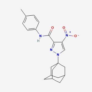 molecular formula C21H24N4O3 B5038846 1-(1-adamantyl)-N-(4-methylphenyl)-4-nitro-1H-pyrazole-3-carboxamide 