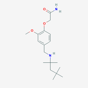 molecular formula C18H30N2O3 B503885 2-(2-Methoxy-4-{[(1,1,3,3-tetramethylbutyl)amino]methyl}phenoxy)acetamide 