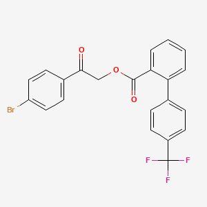 molecular formula C22H14BrF3O3 B5038851 2-(4-bromophenyl)-2-oxoethyl 4'-(trifluoromethyl)-2-biphenylcarboxylate 