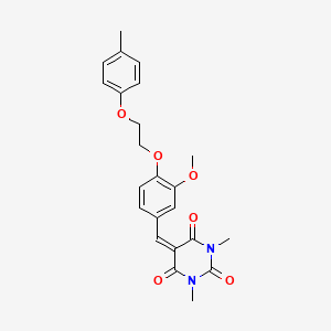 5-{3-methoxy-4-[2-(4-methylphenoxy)ethoxy]benzylidene}-1,3-dimethyl-2,4,6(1H,3H,5H)-pyrimidinetrione