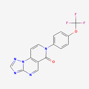 molecular formula C15H8F3N5O2 B5038865 7-[4-(trifluoromethoxy)phenyl]pyrido[3,4-e][1,2,4]triazolo[1,5-a]pyrimidin-6(7H)-one 