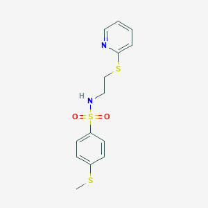 molecular formula C14H16N2O2S3 B5038868 4-(methylthio)-N-[2-(2-pyridinylthio)ethyl]benzenesulfonamide 