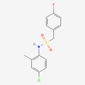 molecular formula C14H13ClFNO2S B5038872 N-(4-chloro-2-methylphenyl)-1-(4-fluorophenyl)methanesulfonamide 