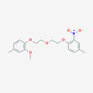 molecular formula C19H23NO6 B5038874 2-methoxy-4-methyl-1-{2-[2-(4-methyl-2-nitrophenoxy)ethoxy]ethoxy}benzene 