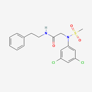 molecular formula C17H18Cl2N2O3S B5038878 N~2~-(3,5-dichlorophenyl)-N~2~-(methylsulfonyl)-N~1~-(2-phenylethyl)glycinamide CAS No. 6223-18-3