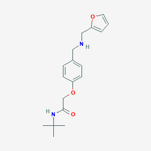 molecular formula C18H24N2O3 B503888 N-tert-butyl-2-(4-{[(furan-2-ylmethyl)amino]methyl}phenoxy)acetamide 