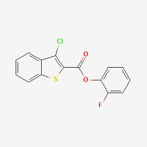 molecular formula C15H8ClFO2S B5038883 2-fluorophenyl 3-chloro-1-benzothiophene-2-carboxylate 