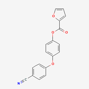 molecular formula C18H11NO4 B5038895 4-(4-cyanophenoxy)phenyl 2-furoate 