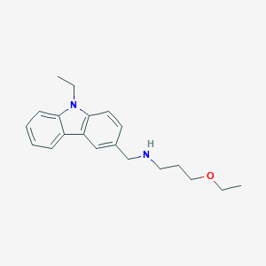 molecular formula C20H26N2O B503890 3-ethoxy-N-[(9-ethyl-9H-carbazol-3-yl)methyl]propan-1-amine 