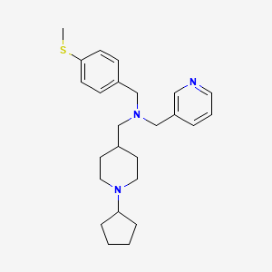 molecular formula C25H35N3S B5038903 1-(1-cyclopentyl-4-piperidinyl)-N-[4-(methylthio)benzyl]-N-(3-pyridinylmethyl)methanamine 