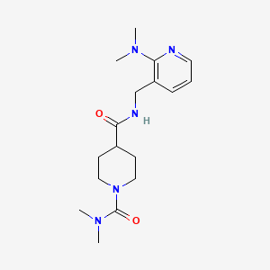 molecular formula C17H27N5O2 B5038910 N~4~-{[2-(dimethylamino)-3-pyridinyl]methyl}-N~1~,N~1~-dimethyl-1,4-piperidinedicarboxamide 