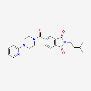 molecular formula C23H26N4O3 B5038913 2-(3-methylbutyl)-5-{[4-(2-pyridinyl)-1-piperazinyl]carbonyl}-1H-isoindole-1,3(2H)-dione 