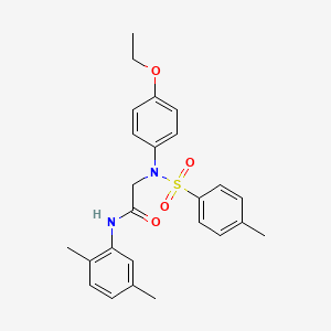 molecular formula C25H28N2O4S B5038922 N~1~-(2,5-dimethylphenyl)-N~2~-(4-ethoxyphenyl)-N~2~-[(4-methylphenyl)sulfonyl]glycinamide 