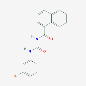 molecular formula C18H13BrN2O2 B5038929 N-{[(3-bromophenyl)amino]carbonyl}-1-naphthamide 