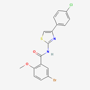 5-bromo-N-[4-(4-chlorophenyl)-1,3-thiazol-2-yl]-2-methoxybenzamide