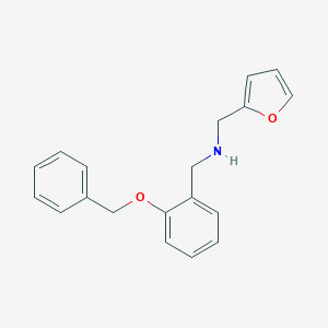 molecular formula C19H19NO2 B503894 N-[2-(benzyloxy)benzyl]-N-(2-furylmethyl)amine 
