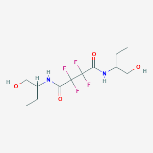molecular formula C12H20F4N2O4 B5038946 2,2,3,3-tetrafluoro-N,N'-bis[1-(hydroxymethyl)propyl]succinamide 