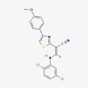 3-[(2,5-dichlorophenyl)amino]-2-[4-(4-methoxyphenyl)-1,3-thiazol-2-yl]acrylonitrile