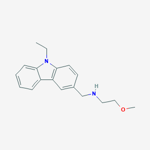 molecular formula C18H22N2O B503898 N-[(9-ethyl-9H-carbazol-3-yl)methyl]-2-methoxyethanamine 