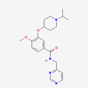 molecular formula C21H28N4O3 B5038988 3-[(1-isopropyl-4-piperidinyl)oxy]-4-methoxy-N-(4-pyrimidinylmethyl)benzamide 