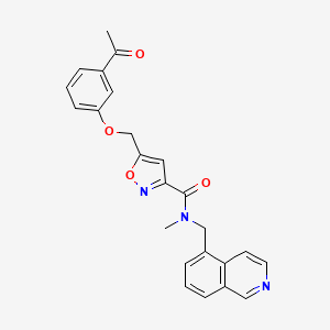 molecular formula C24H21N3O4 B5038989 5-[(3-acetylphenoxy)methyl]-N-(5-isoquinolinylmethyl)-N-methyl-3-isoxazolecarboxamide 