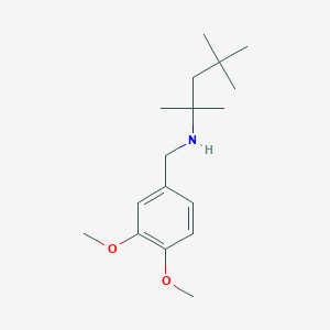 molecular formula C17H29NO2 B503899 N-(3,4-dimethoxybenzyl)-2,4,4-trimethylpentan-2-amine 