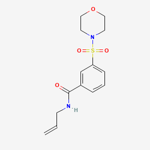 molecular formula C14H18N2O4S B5039010 N-allyl-3-(4-morpholinylsulfonyl)benzamide 