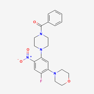 molecular formula C21H23FN4O4 B5039011 4-[5-(4-benzoyl-1-piperazinyl)-2-fluoro-4-nitrophenyl]morpholine 