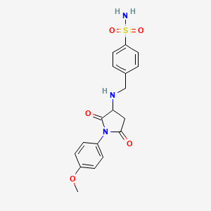 molecular formula C18H19N3O5S B5039015 4-({[1-(4-methoxyphenyl)-2,5-dioxo-3-pyrrolidinyl]amino}methyl)benzenesulfonamide 