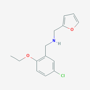 molecular formula C14H16ClNO2 B503903 N-(5-chloro-2-ethoxybenzyl)-N-(2-furylmethyl)amine 