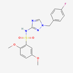 molecular formula C17H17FN4O4S B5039031 N-[1-(4-fluorobenzyl)-1H-1,2,4-triazol-3-yl]-2,5-dimethoxybenzenesulfonamide 