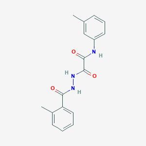 molecular formula C17H17N3O3 B5039037 2-[2-(2-methylbenzoyl)hydrazino]-N-(3-methylphenyl)-2-oxoacetamide 