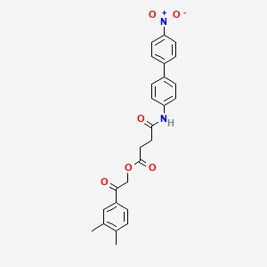 molecular formula C26H24N2O6 B5039058 2-(3,4-dimethylphenyl)-2-oxoethyl 4-[(4'-nitro-4-biphenylyl)amino]-4-oxobutanoate 