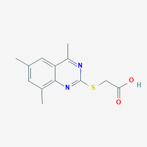 molecular formula C13H14N2O2S B5039074 [(4,6,8-trimethyl-2-quinazolinyl)thio]acetic acid 