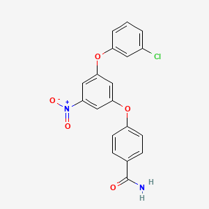 4-[3-(3-chlorophenoxy)-5-nitrophenoxy]benzamide