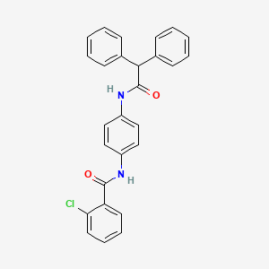 molecular formula C27H21ClN2O2 B5039132 2-chloro-N-{4-[(diphenylacetyl)amino]phenyl}benzamide 