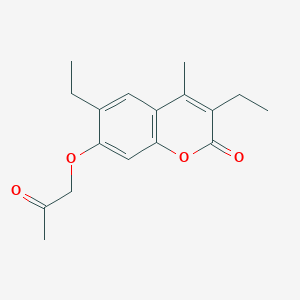 molecular formula C17H20O4 B5039138 3,6-diethyl-4-methyl-7-(2-oxopropoxy)-2H-chromen-2-one 