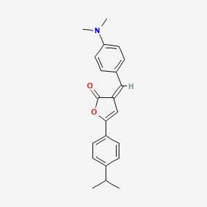 molecular formula C22H23NO2 B5039146 3-[4-(dimethylamino)benzylidene]-5-(4-isopropylphenyl)-2(3H)-furanone 