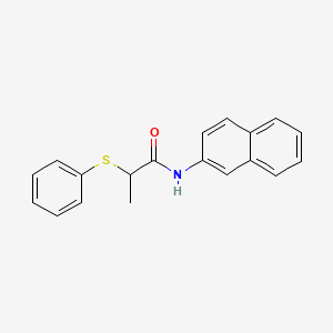 molecular formula C19H17NOS B5039149 N-2-naphthyl-2-(phenylthio)propanamide 