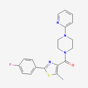 molecular formula C20H19FN4OS B5039158 1-{[2-(4-fluorophenyl)-5-methyl-1,3-thiazol-4-yl]carbonyl}-4-(2-pyridinyl)piperazine 
