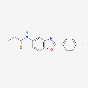 N-[2-(4-fluorophenyl)-1,3-benzoxazol-5-yl]propanamide